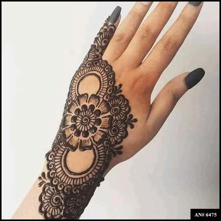 stylish full hand mehndi design back side