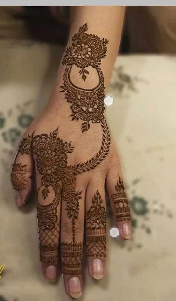 easy backhand mehndi designs