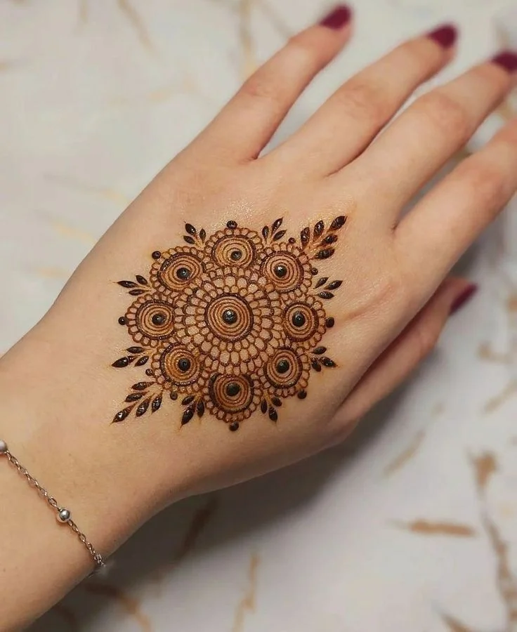 easy simple finger mehndi design