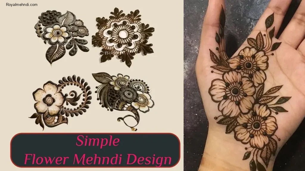 easy simple flower mehndi design