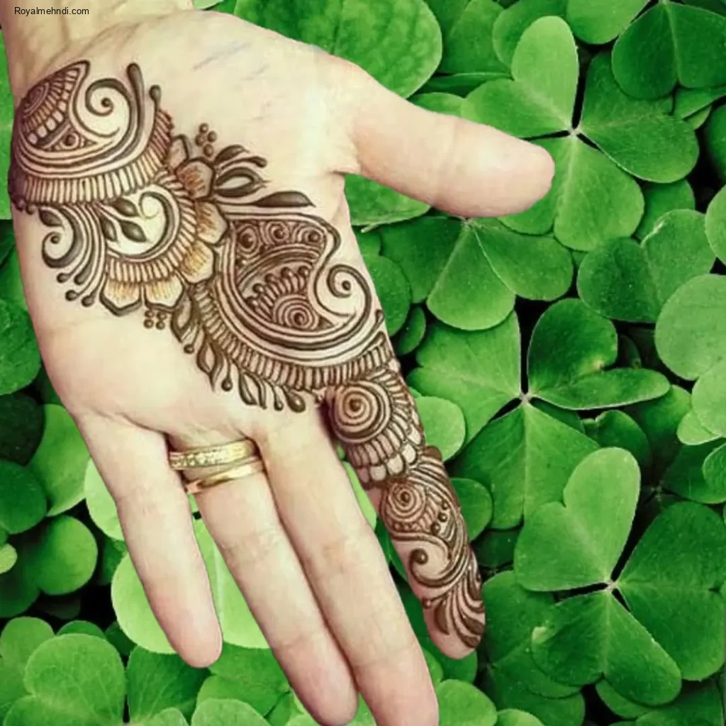 mehndi flower design simple