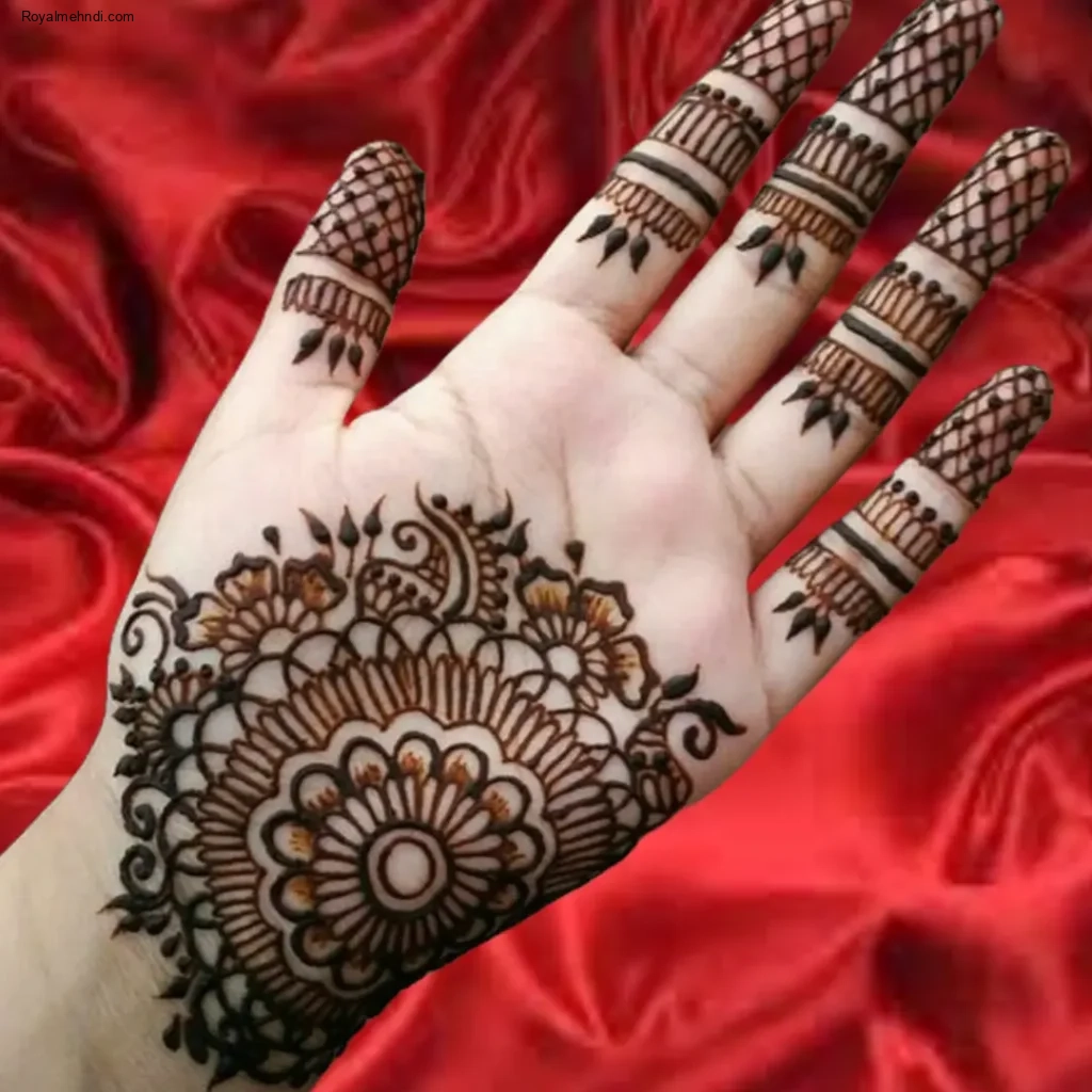 mehndi flower design simple