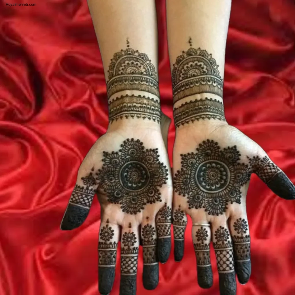 mehndi flower design simple