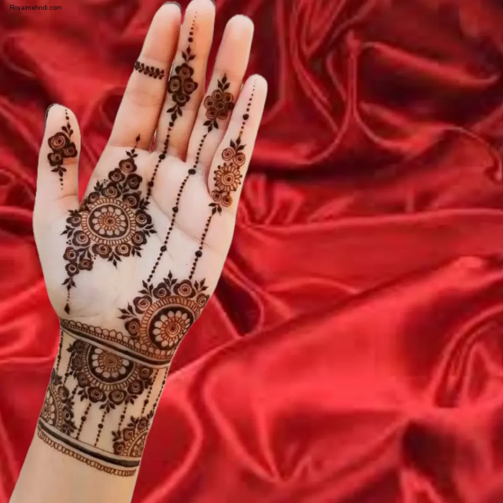 royal front hand mehndi design