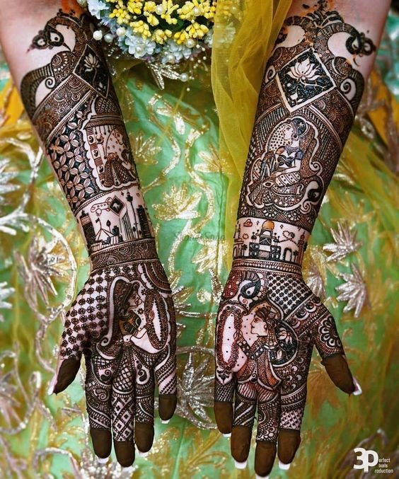 simple royal front hand mehndi design