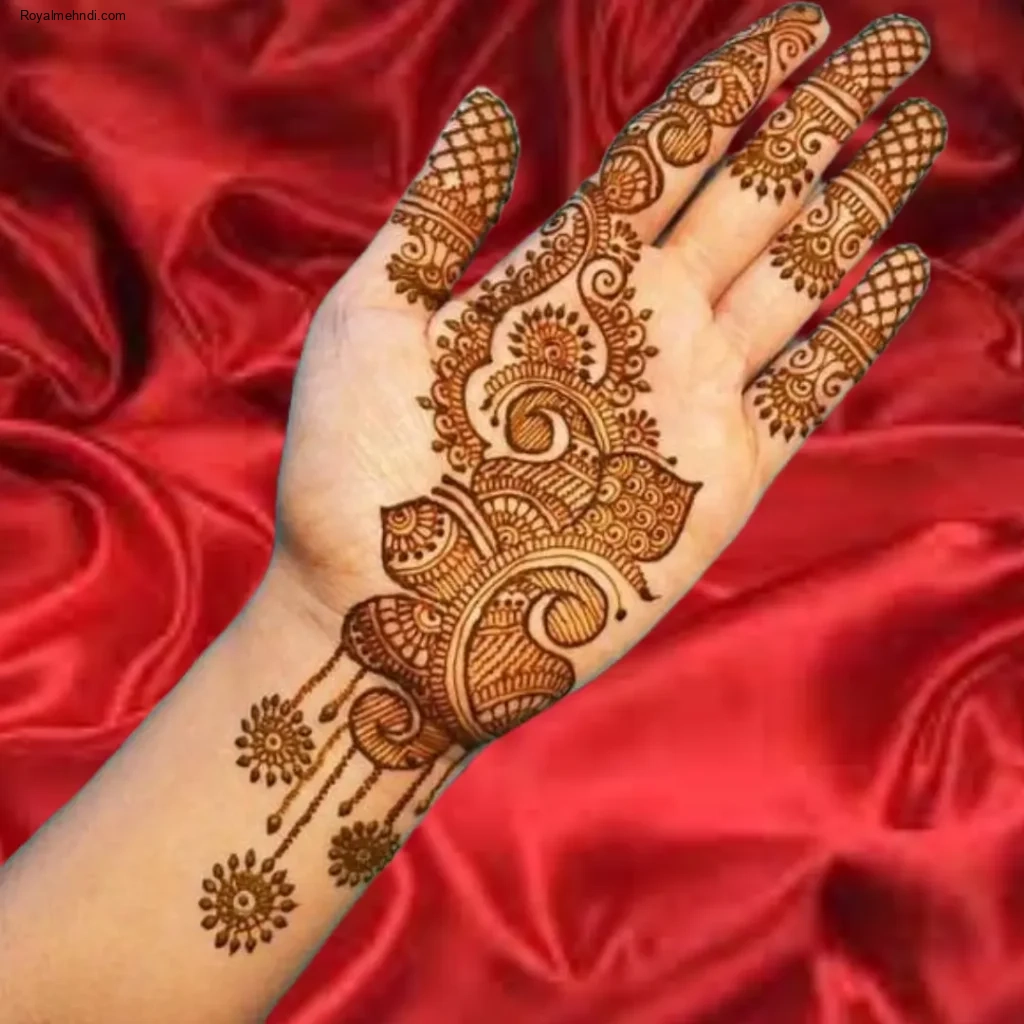 royal front hand mehndi design