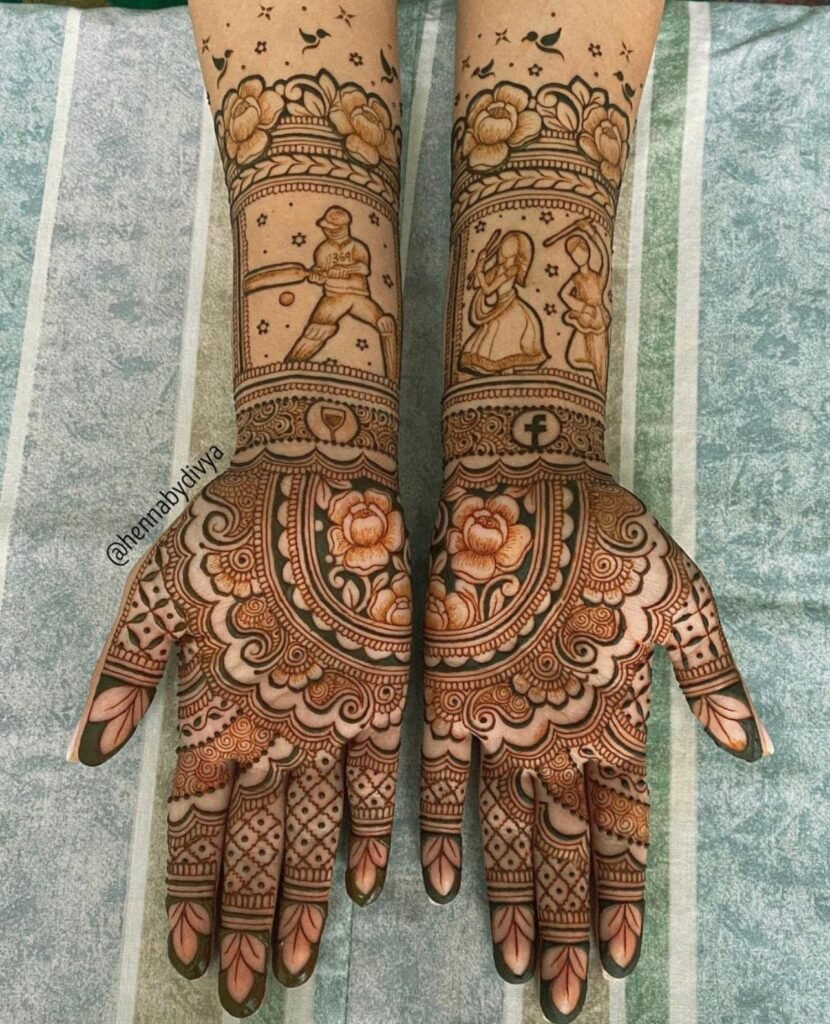 mehendi design simple front hand
