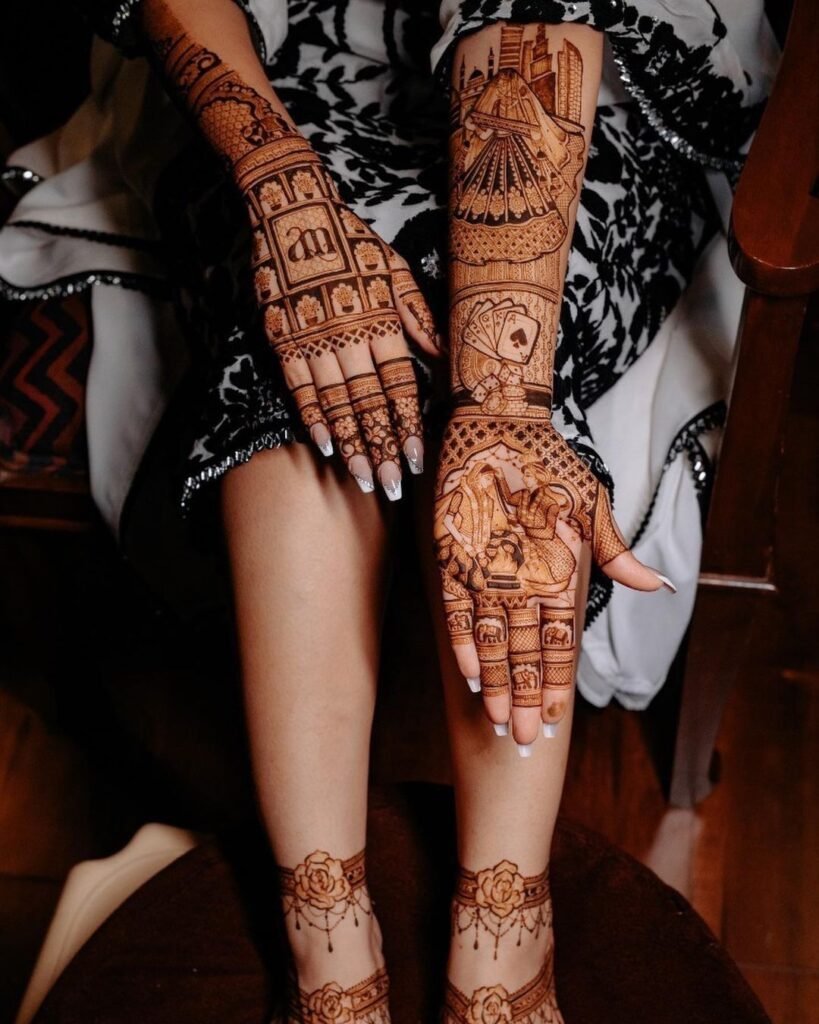 mehendi design simple front hand