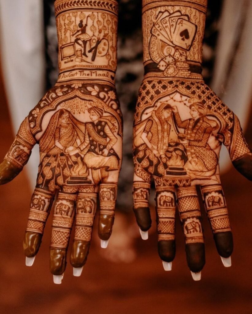 mehendi design simple front hand