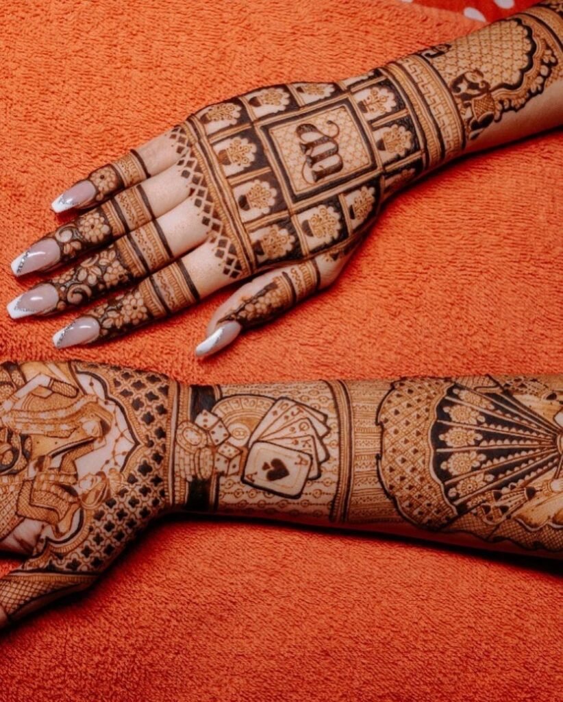 easy front hand simple mehndi design