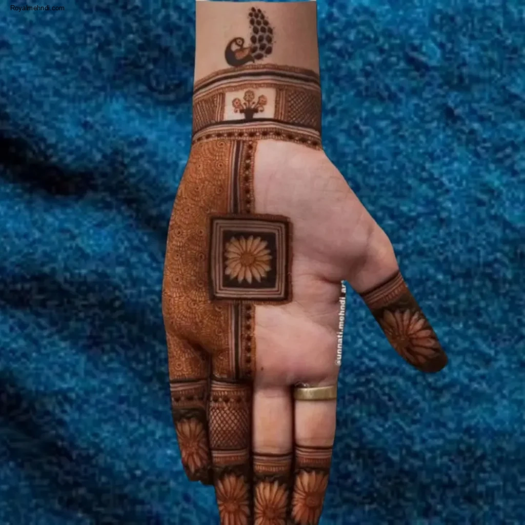 front hand beginner easy mehndi designs