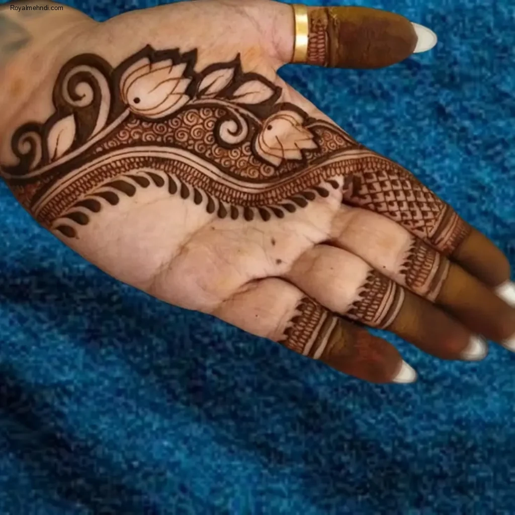 front hand beginner easy mehndi designs