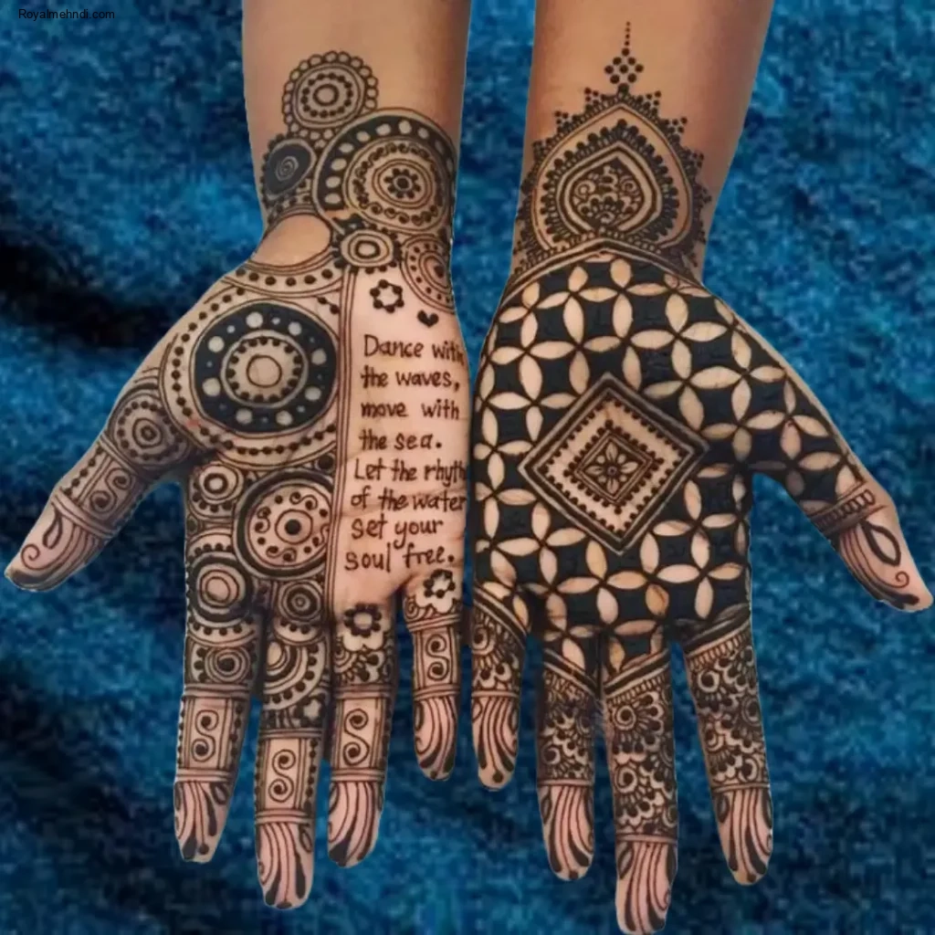 front hand mehndi design simple