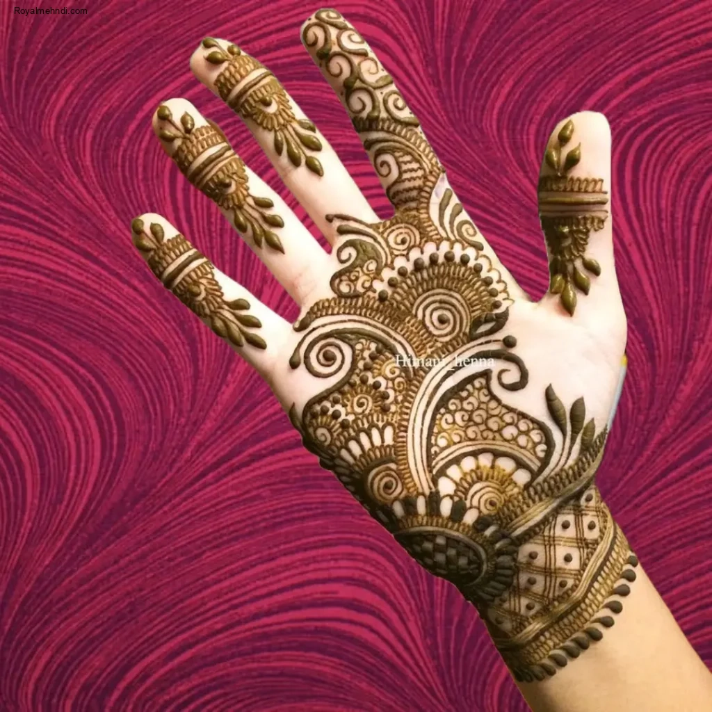 front hand stylish front hand simple mehndi design