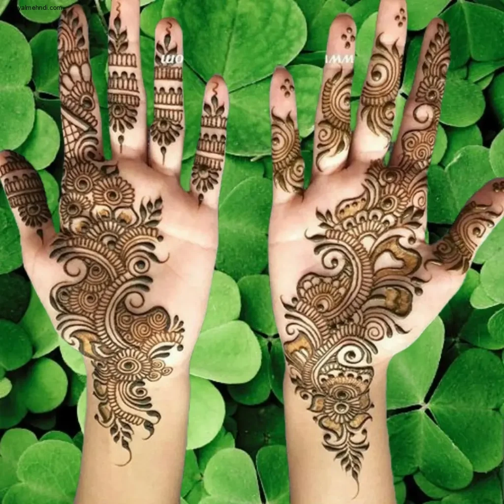 front hand stylish front hand simple mehndi design