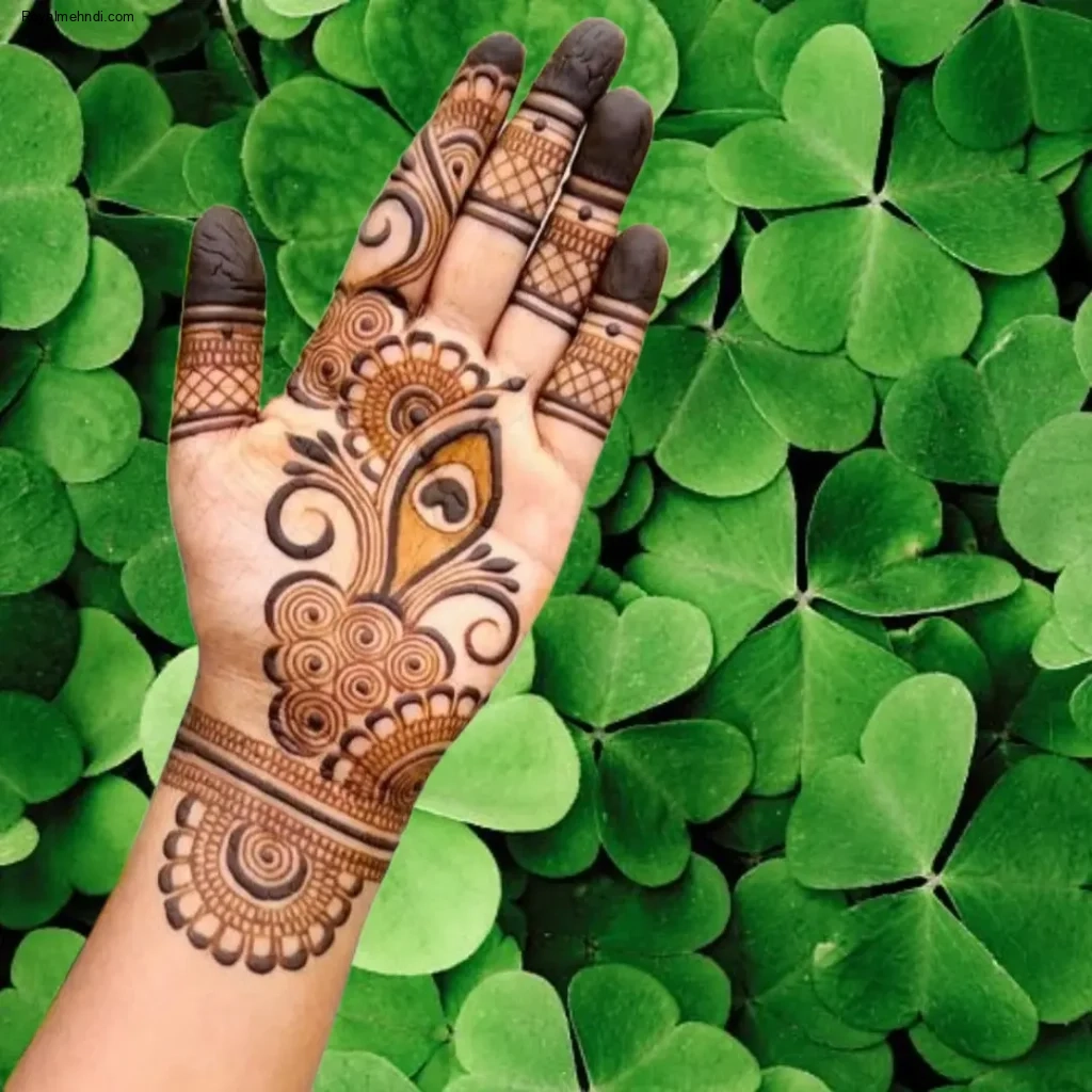 front hand simple mehndi design