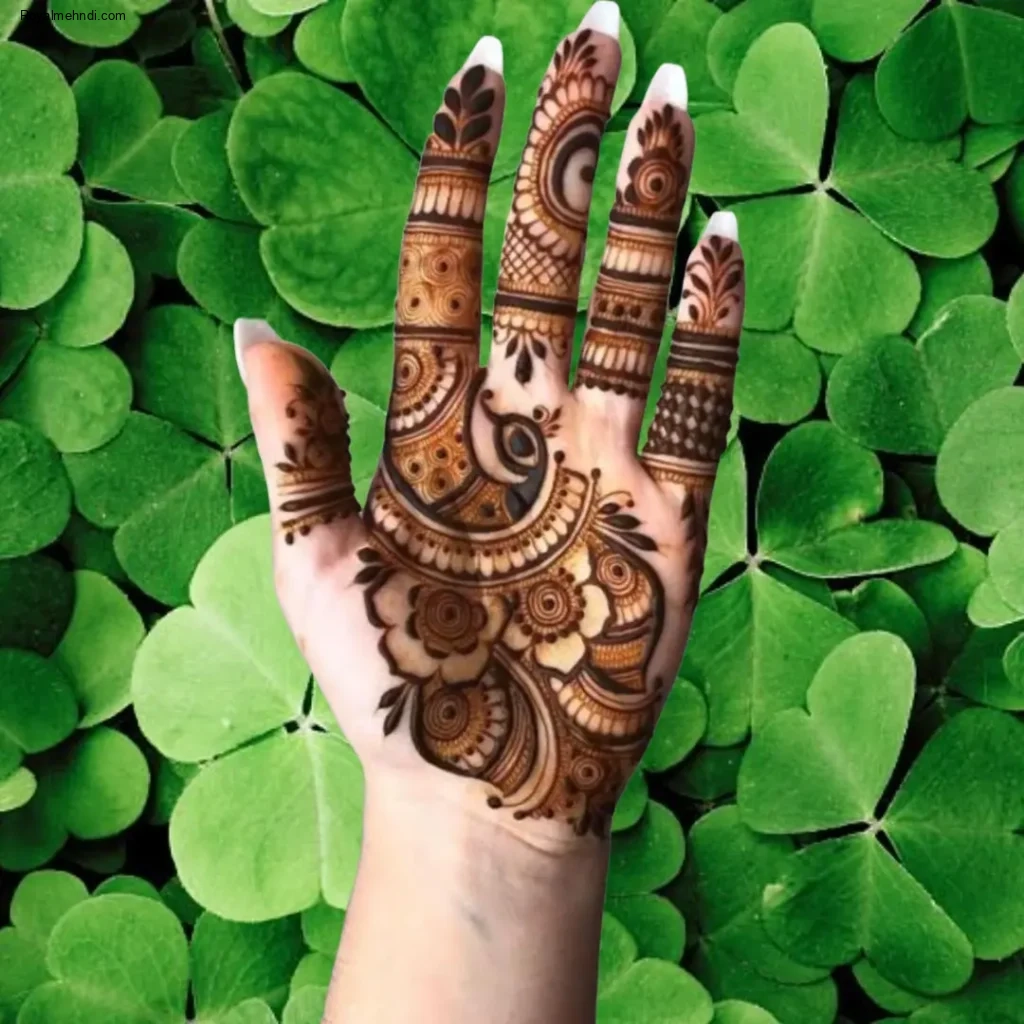 front hand simple mehndi design