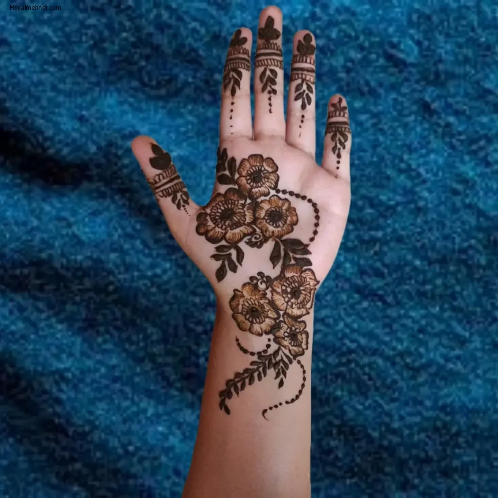 mehndi designs front hand simple photos