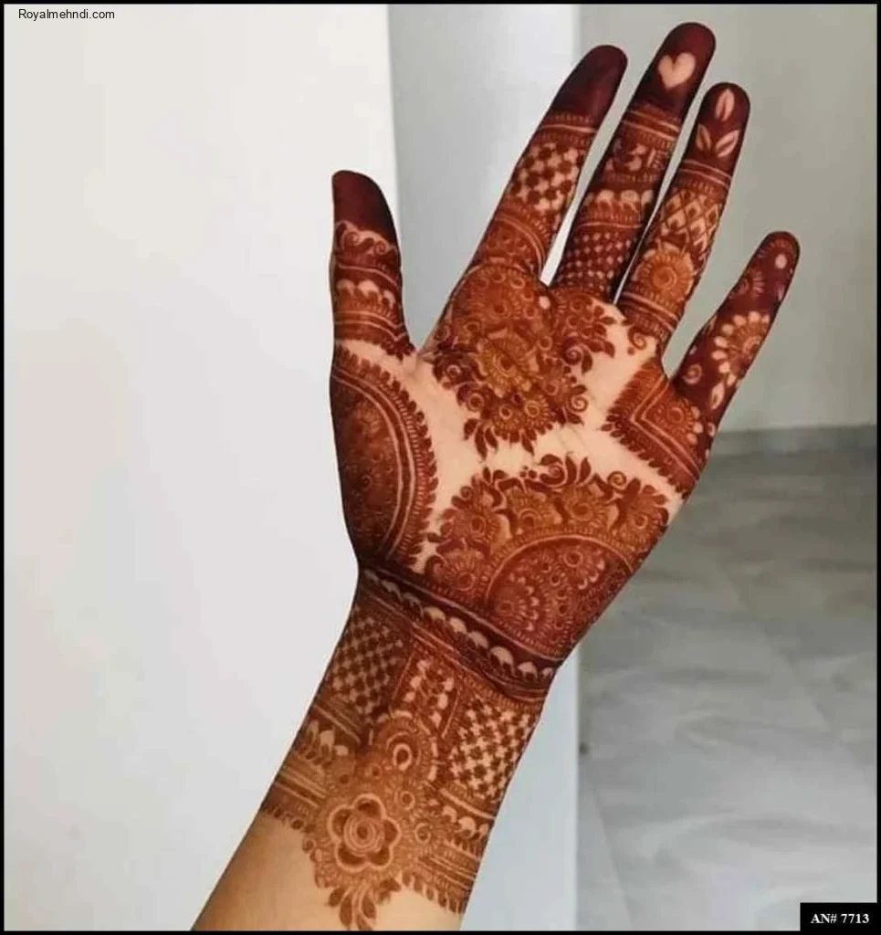 flower stylish back hand mehndi design