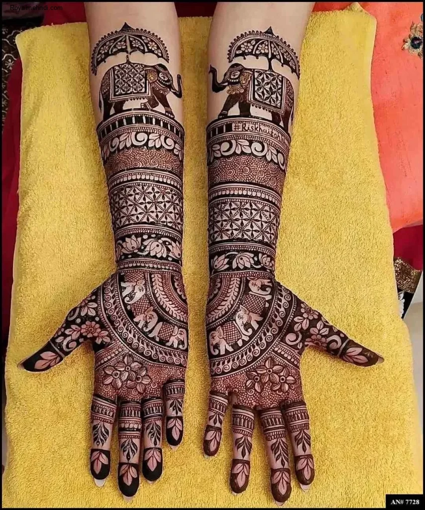 modern full hand mehndi designs