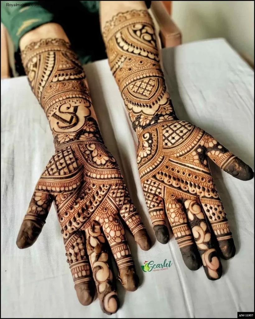 modern full hand mehndi designs