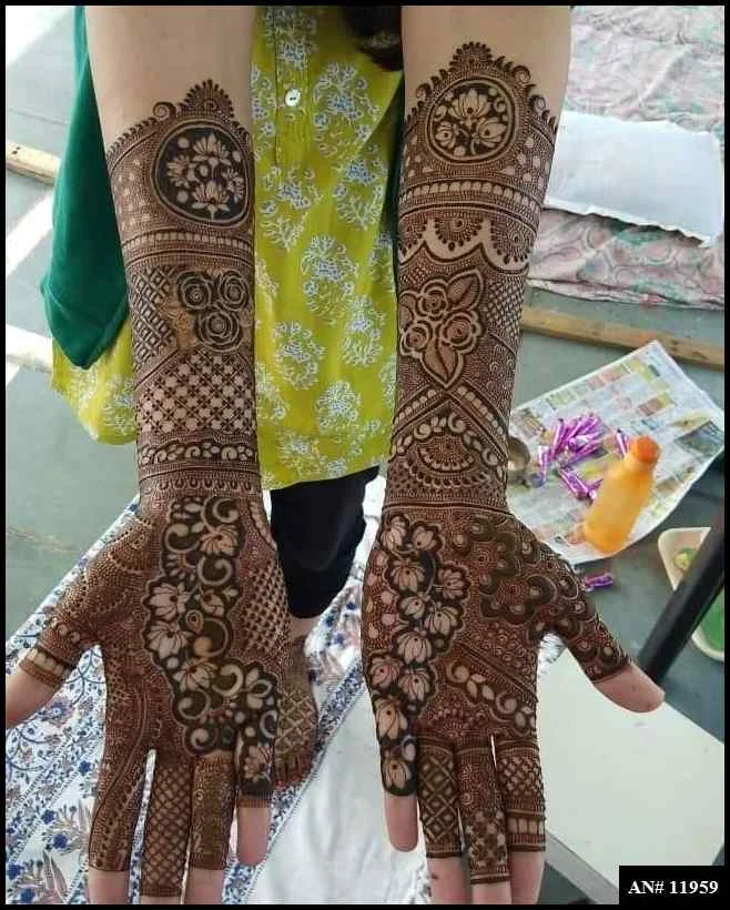 modern full hand mehndi designs