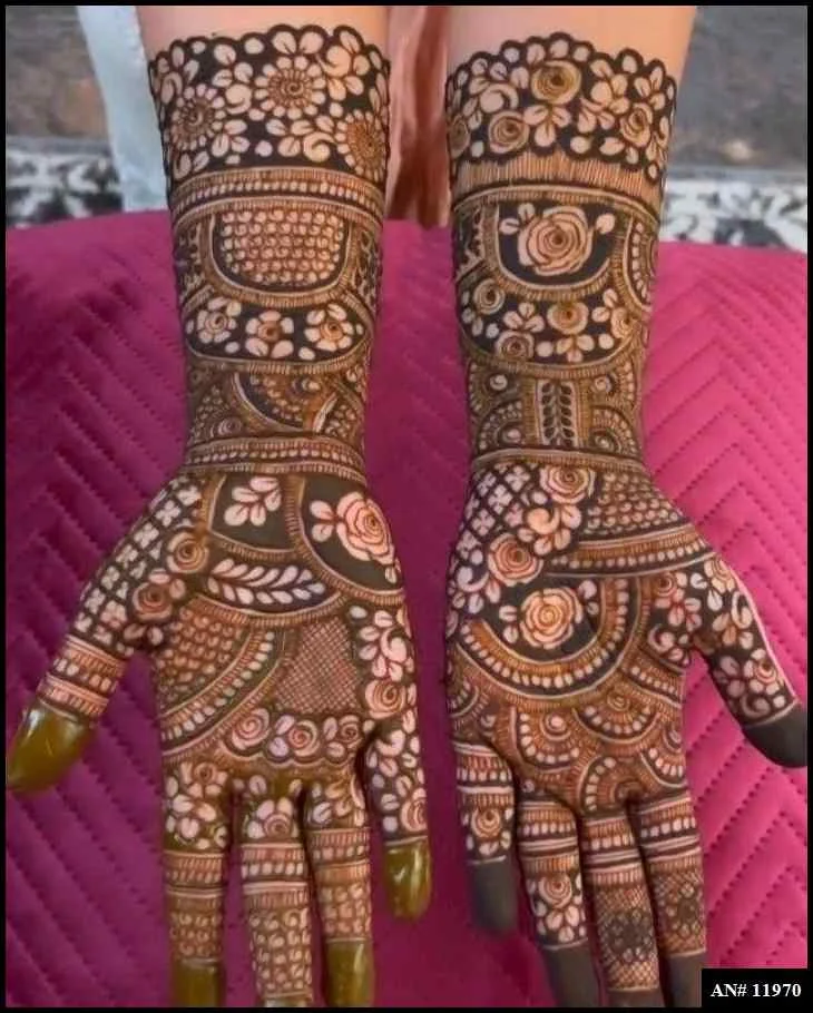 modern full hand mehndi designs