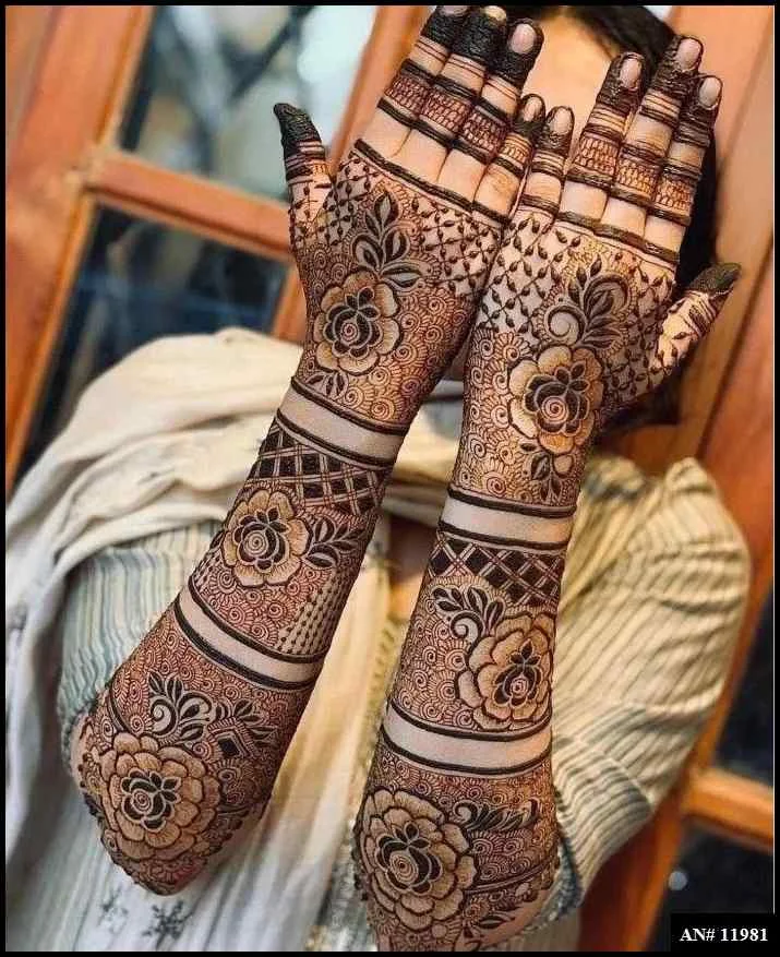 modern full hand mehndi designs