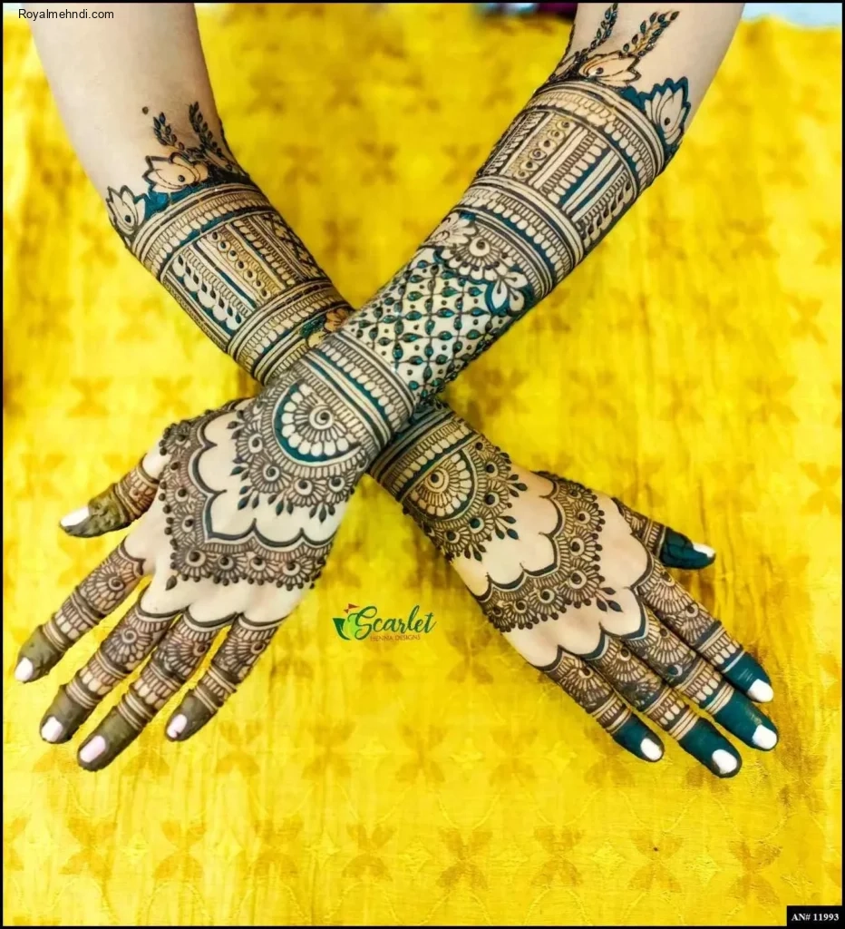modern full hand mehndi designs