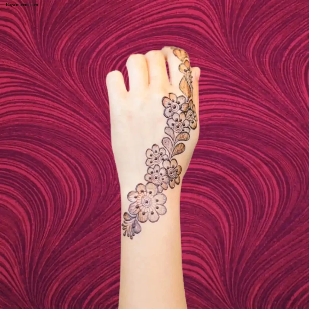 mehndi design bail back hand