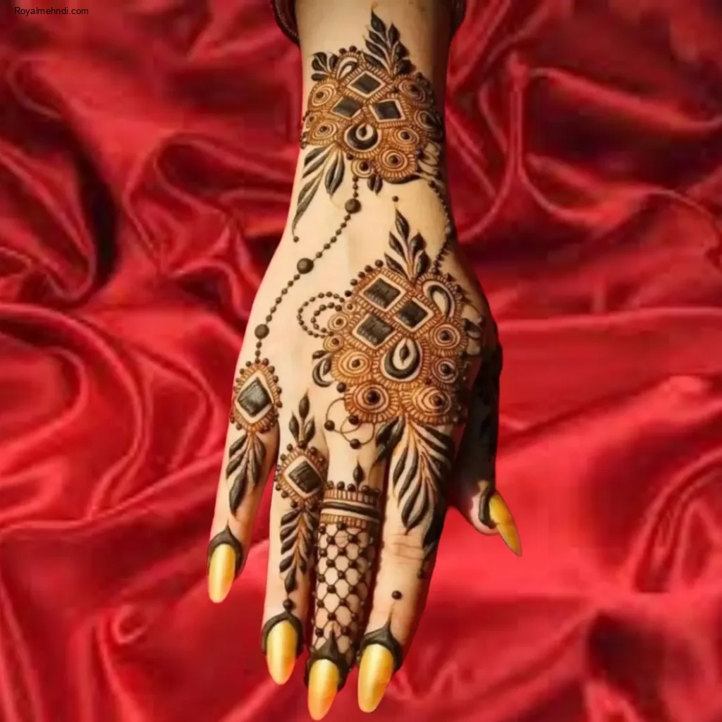 back mehndi design simple