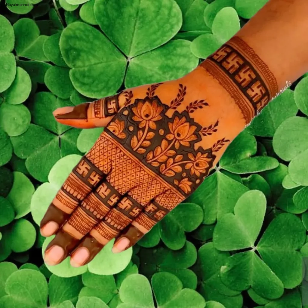 mehndi design back hand 2024
