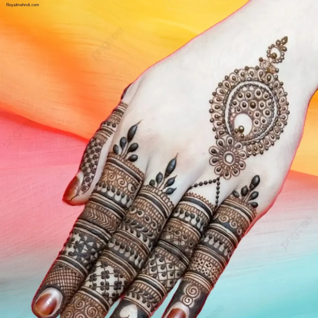 mehndi design back hand simple