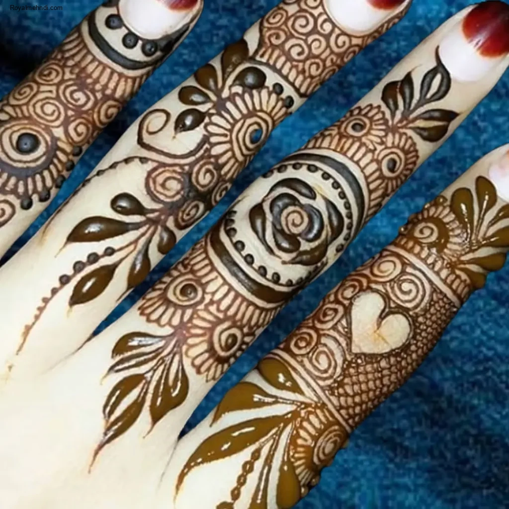 mehndi design back hand 2024