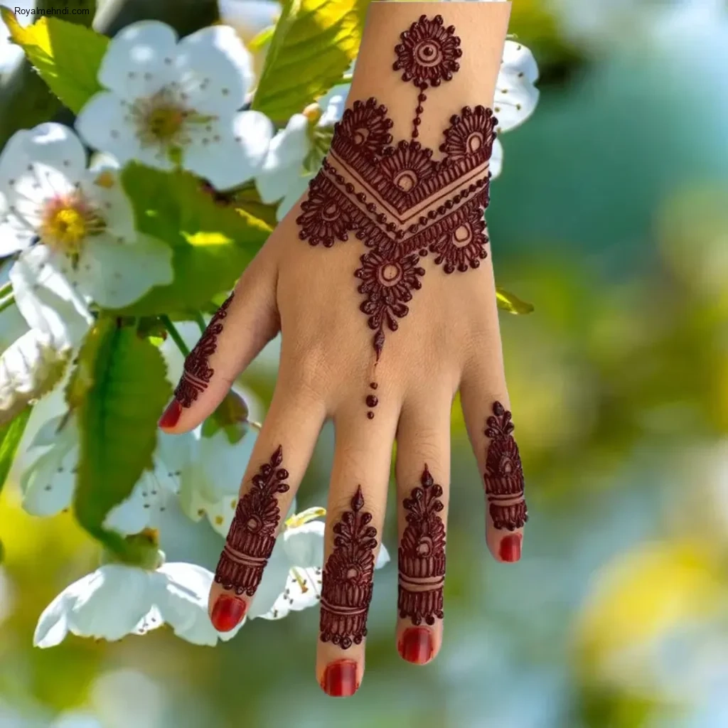 mehndi design simple new 2024 back hand