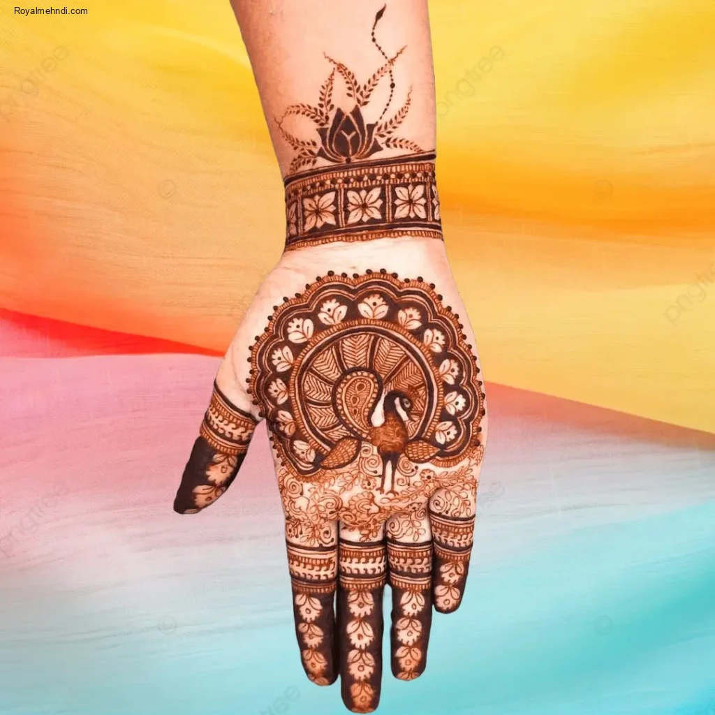 mehndi design simple front hand