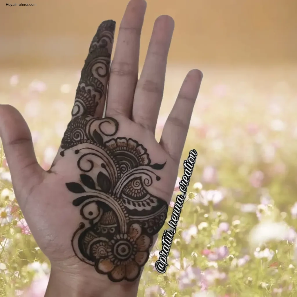 mehndi flower design