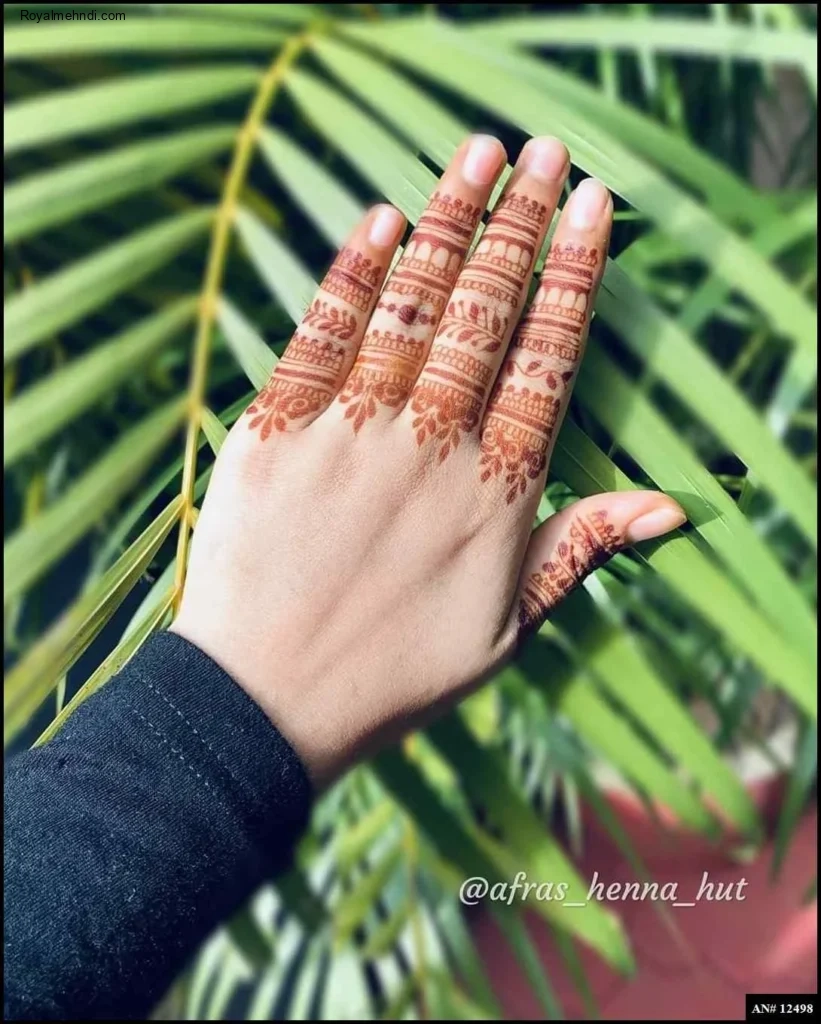 easy simple finger mehndi design