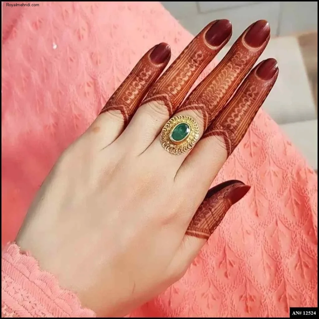 easy simple finger mehndi design