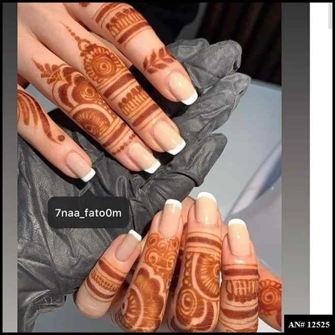easy simple finger mehndi design