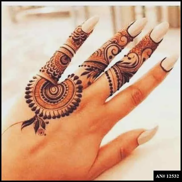 easy simple finger mehndi design