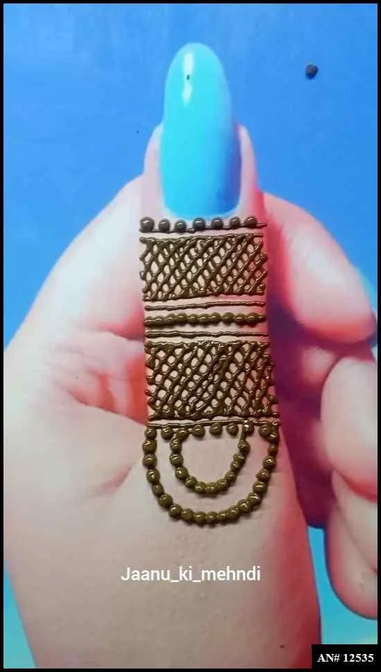 easy simple finger mehndi design
