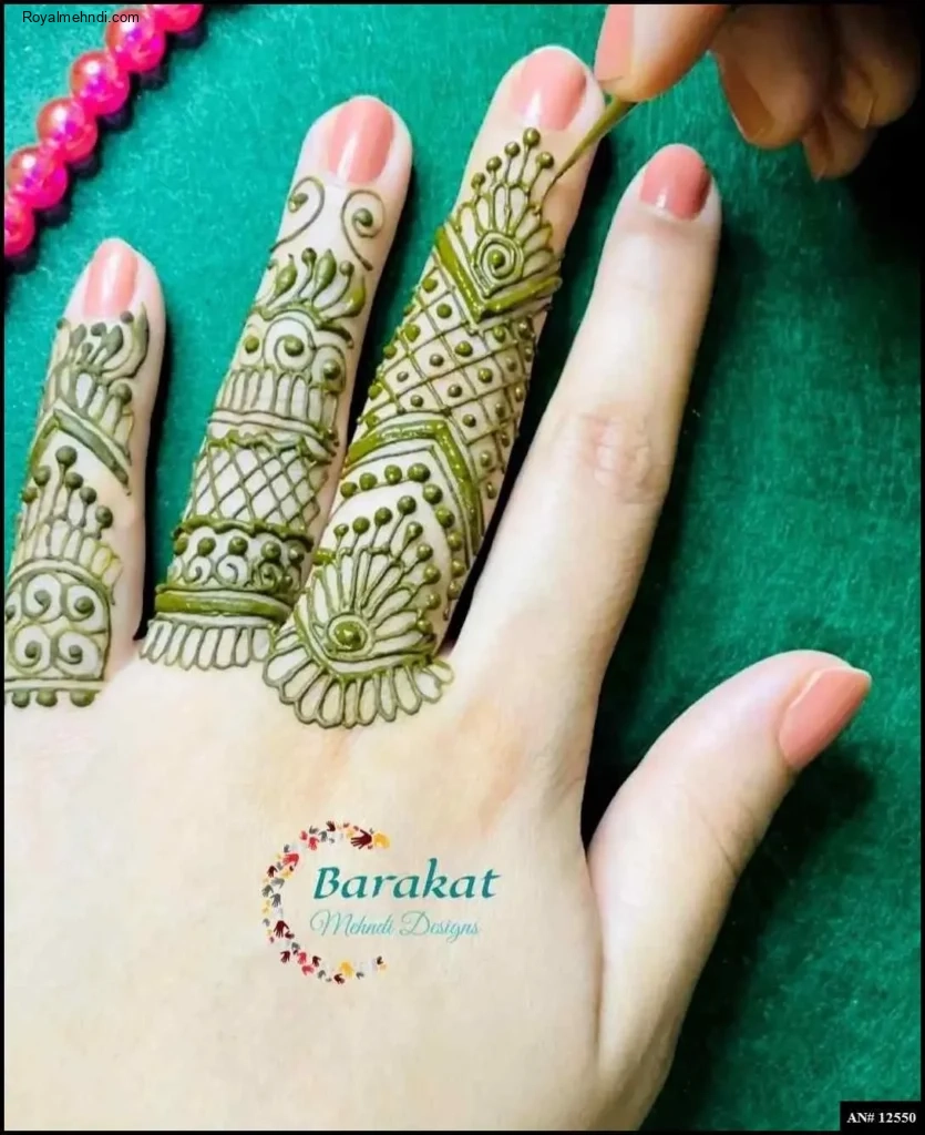 easy simple finger mehndi design