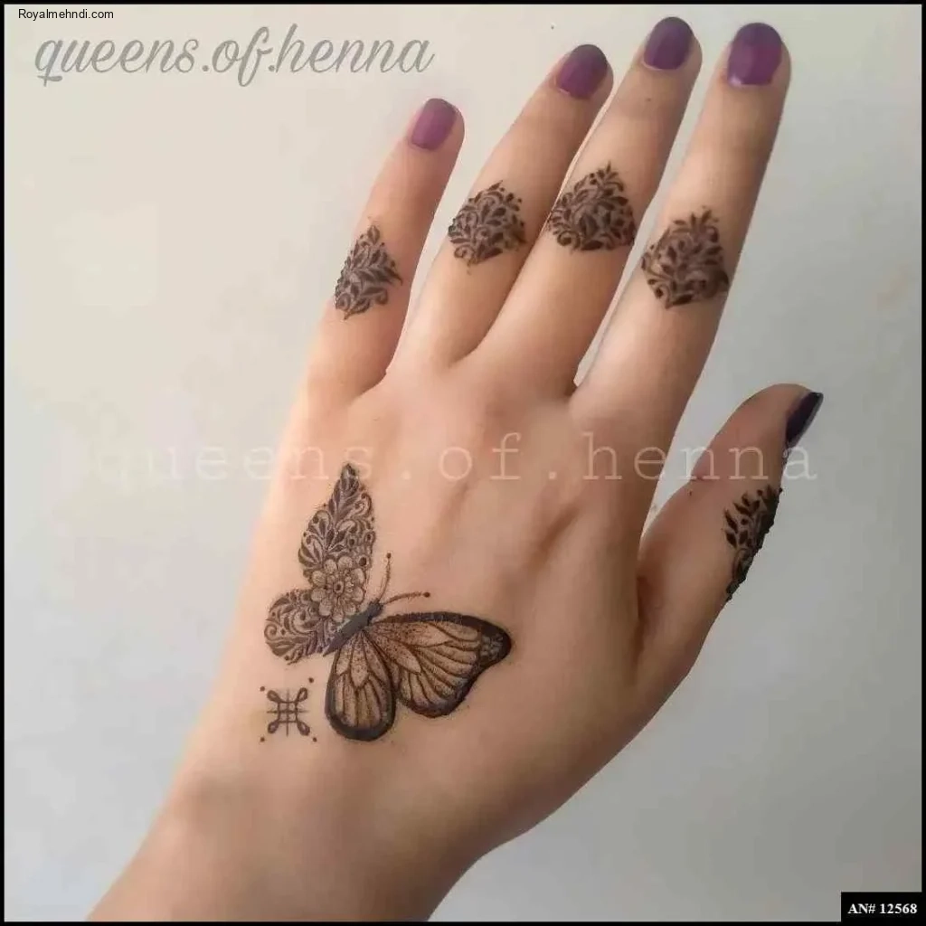 easy simple finger mehndi design