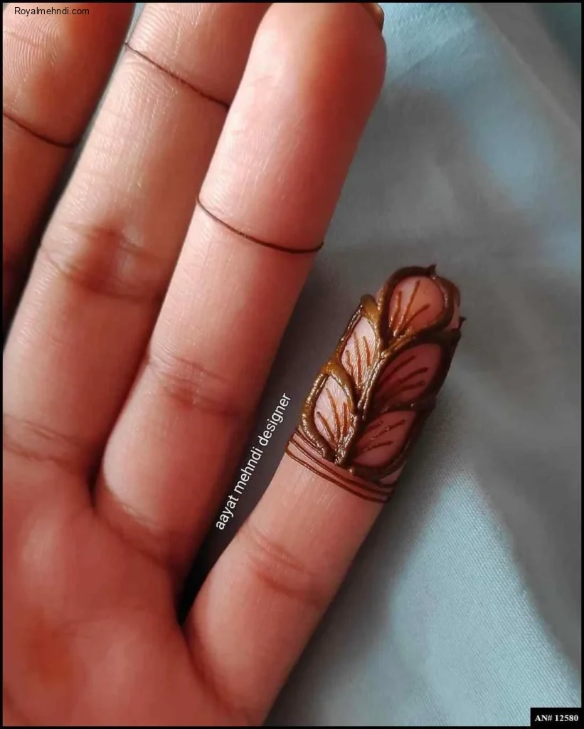 easy simple finger mehndi design