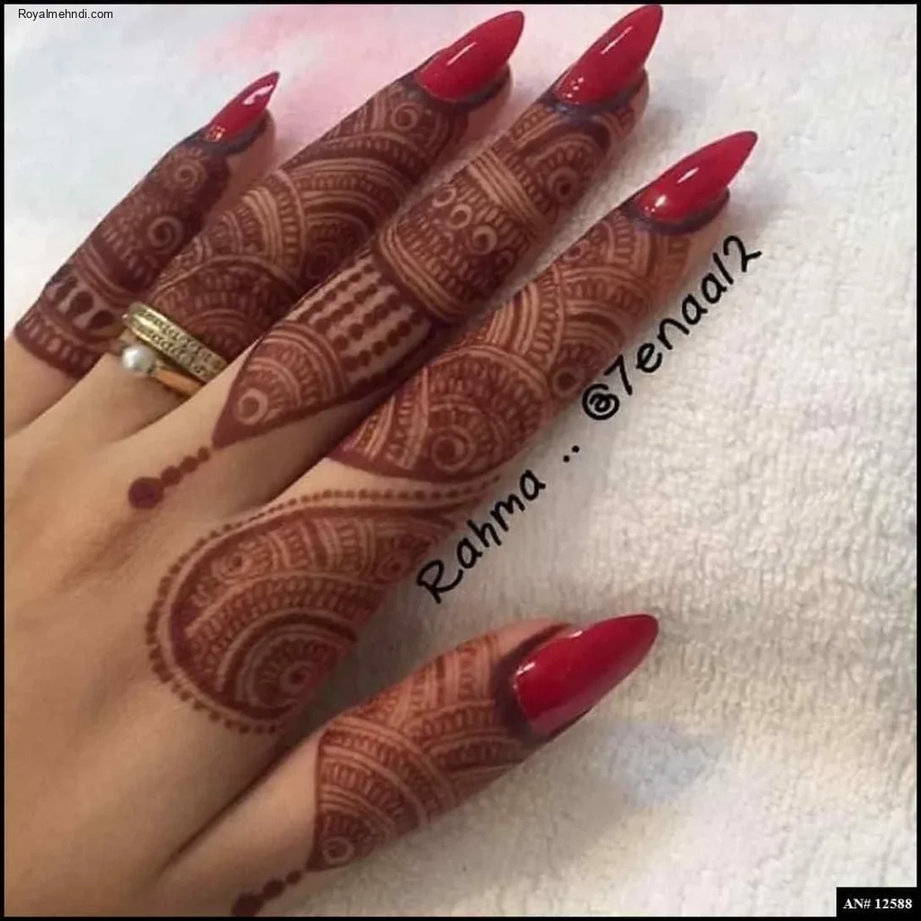 easy simple finger mehndi design