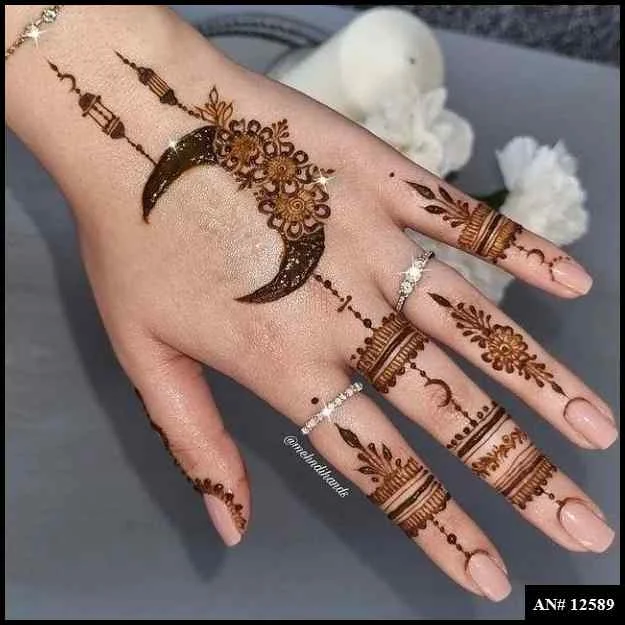 easy simple finger mehndi design