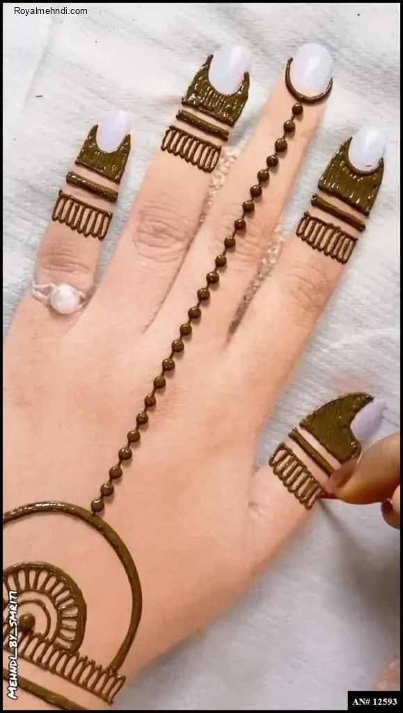 easy simple finger mehndi design