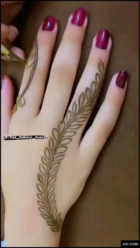 easy simple finger mehndi design