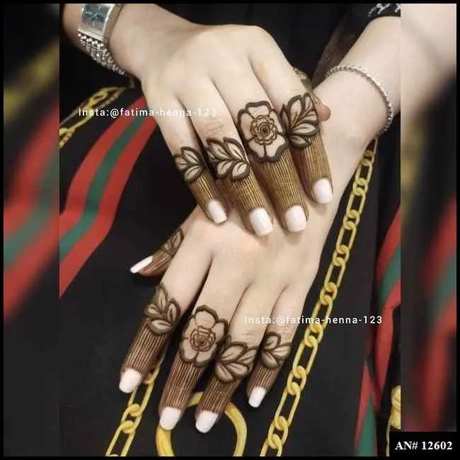 easy simple finger mehndi design